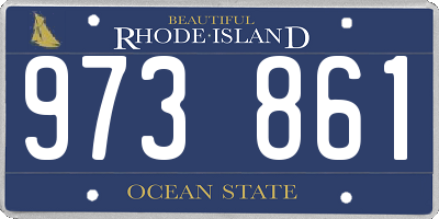 RI license plate 973861