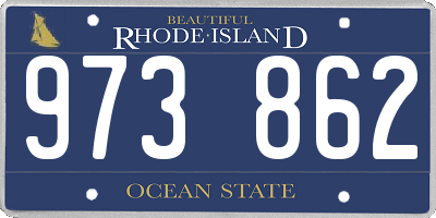 RI license plate 973862