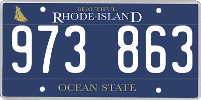 RI license plate 973863
