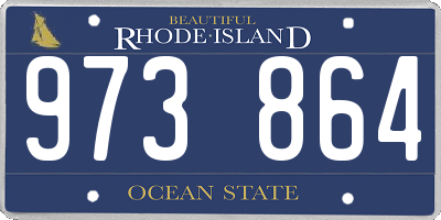 RI license plate 973864