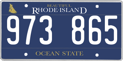 RI license plate 973865