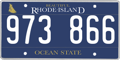 RI license plate 973866