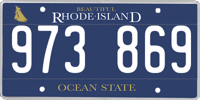RI license plate 973869