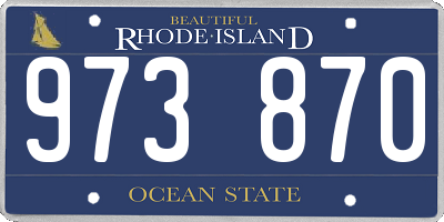 RI license plate 973870