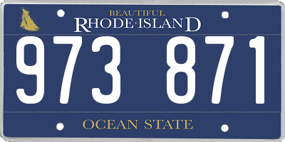 RI license plate 973871