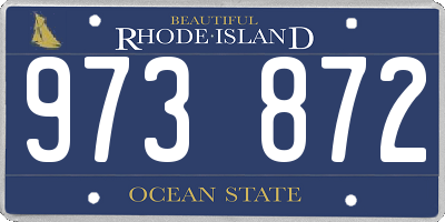 RI license plate 973872