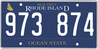 RI license plate 973874