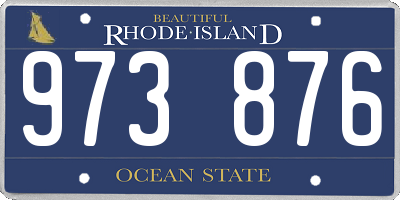 RI license plate 973876