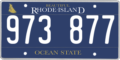 RI license plate 973877