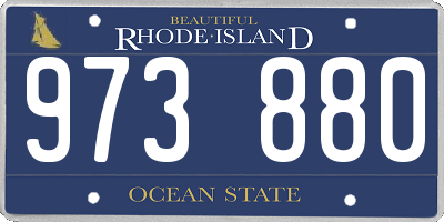 RI license plate 973880