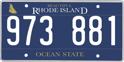 RI license plate 973881