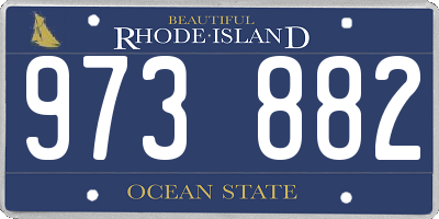 RI license plate 973882