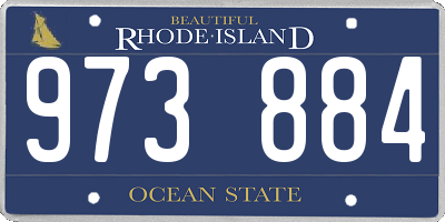 RI license plate 973884