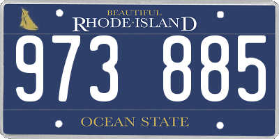 RI license plate 973885
