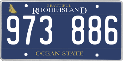 RI license plate 973886