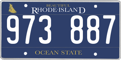RI license plate 973887