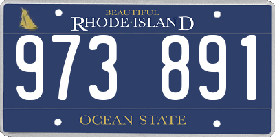 RI license plate 973891