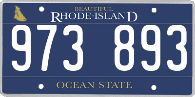 RI license plate 973893