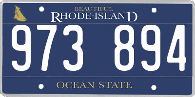 RI license plate 973894