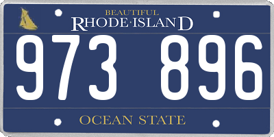 RI license plate 973896