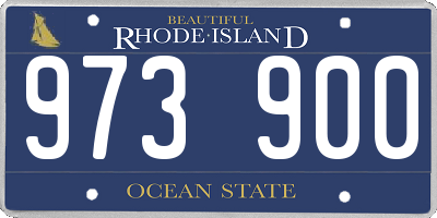 RI license plate 973900