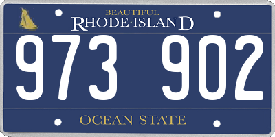 RI license plate 973902