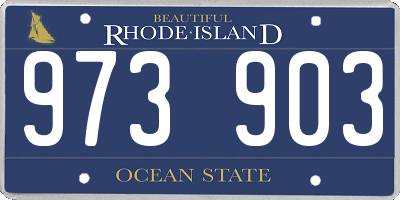 RI license plate 973903