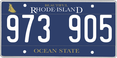 RI license plate 973905