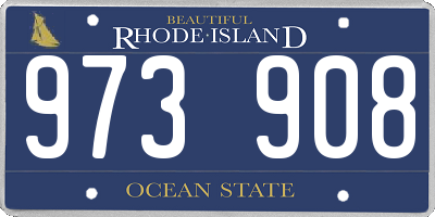 RI license plate 973908