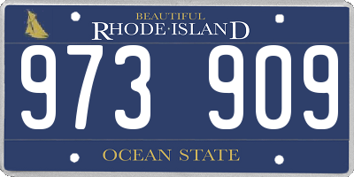 RI license plate 973909