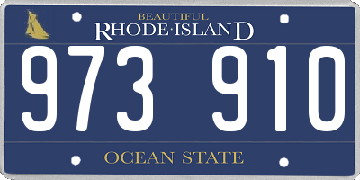 RI license plate 973910