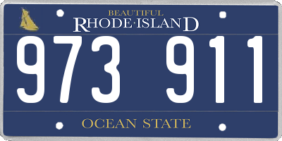 RI license plate 973911