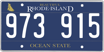 RI license plate 973915