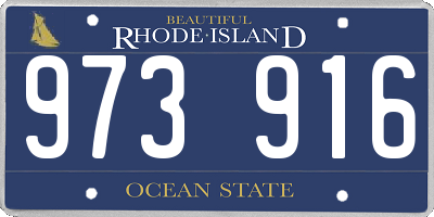 RI license plate 973916