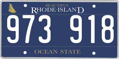 RI license plate 973918