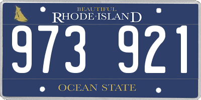 RI license plate 973921