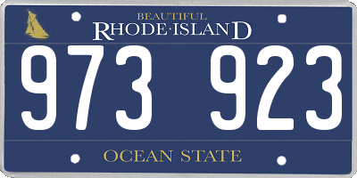 RI license plate 973923