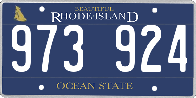 RI license plate 973924