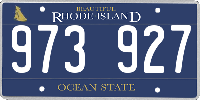 RI license plate 973927