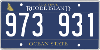 RI license plate 973931
