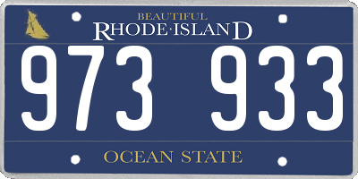 RI license plate 973933