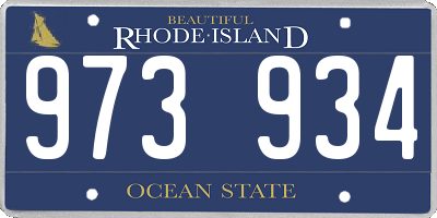 RI license plate 973934