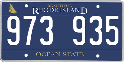 RI license plate 973935