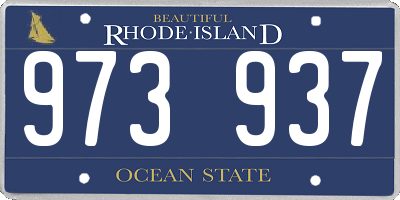 RI license plate 973937