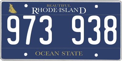 RI license plate 973938