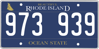 RI license plate 973939