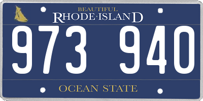 RI license plate 973940