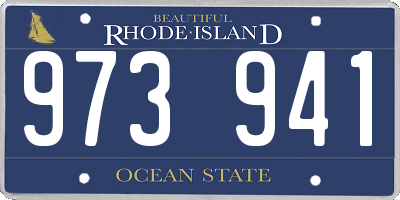 RI license plate 973941