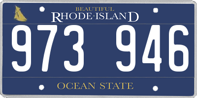 RI license plate 973946