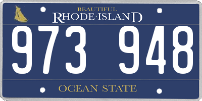 RI license plate 973948